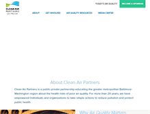 Tablet Screenshot of cleanairpartners.net
